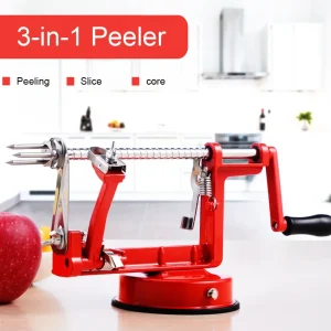 3 in 1 Hand-cranked Fruit Peeler Slicer Corer